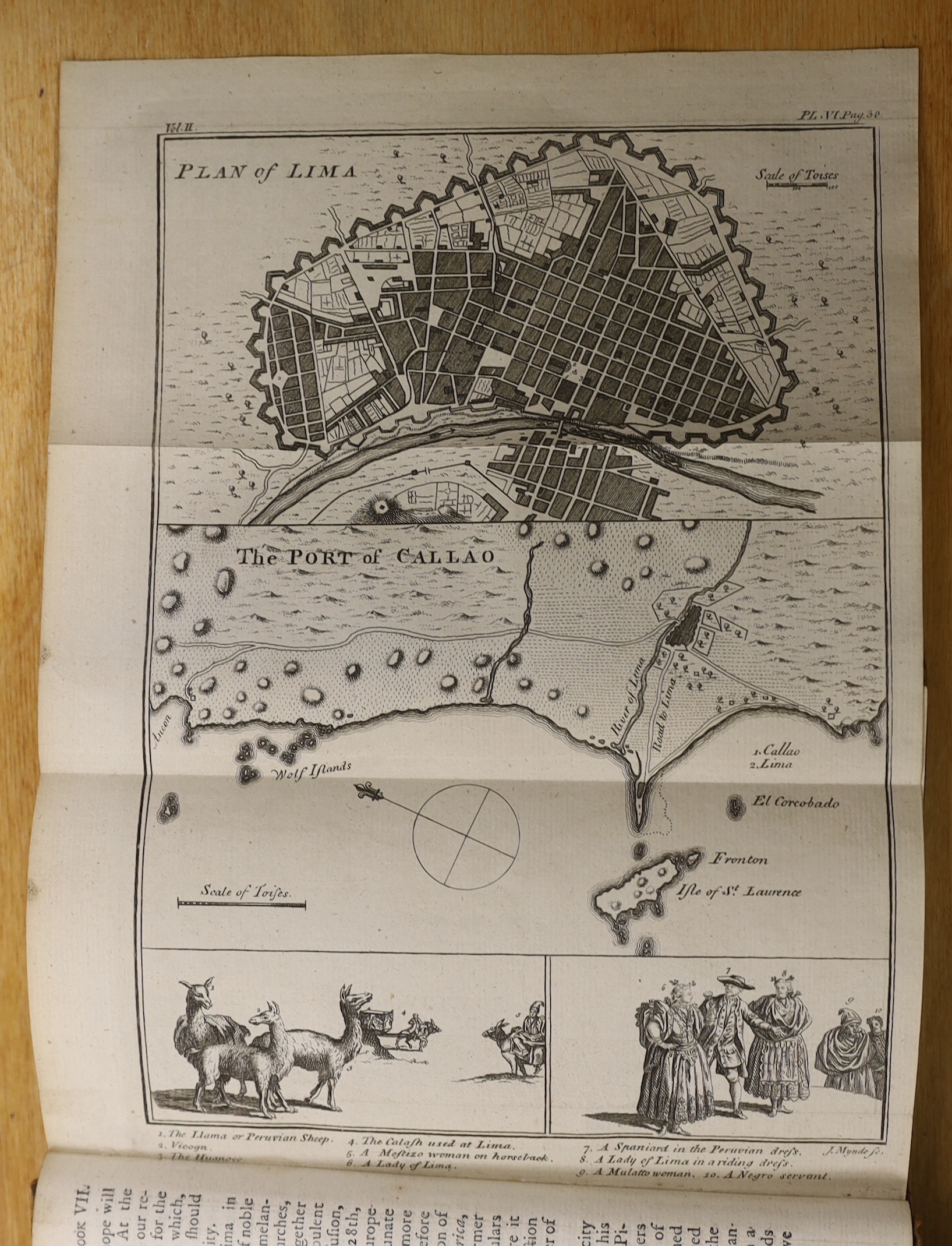 Brand, Lieut. Charles - Journal of a Voyage to Peru: a passage across the Cordillera of the Andes....and a Journey across the Pampas. 4 aquatint plates; later 19th cent. half leather and cloth, gilt decorated and panelle